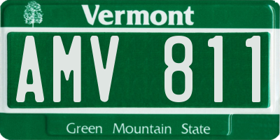 VT license plate AMV811