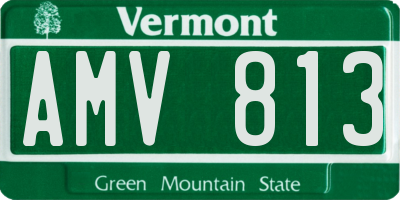 VT license plate AMV813