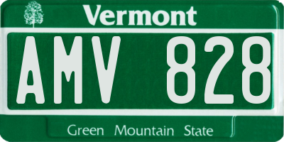 VT license plate AMV828