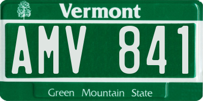VT license plate AMV841