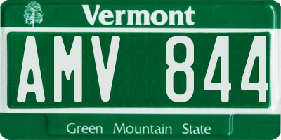 VT license plate AMV844