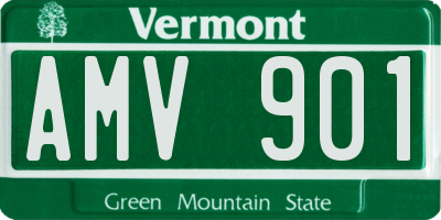 VT license plate AMV901