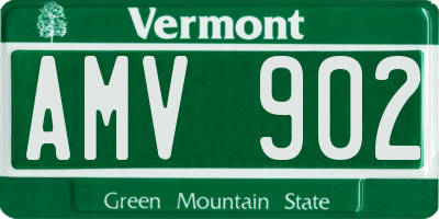 VT license plate AMV902