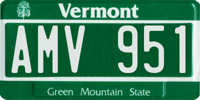 VT license plate AMV951
