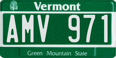 VT license plate AMV971