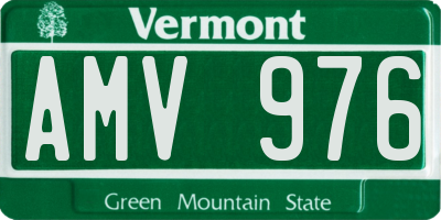 VT license plate AMV976