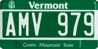 VT license plate AMV979