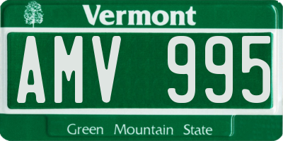 VT license plate AMV995