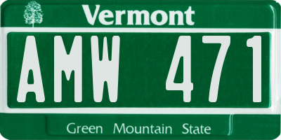 VT license plate AMW471