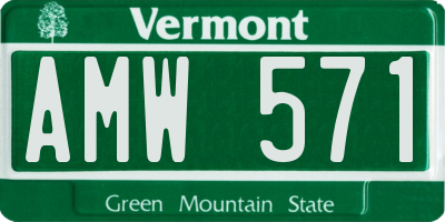 VT license plate AMW571