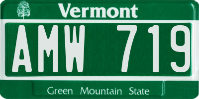 VT license plate AMW719