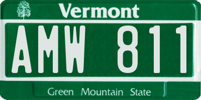 VT license plate AMW811