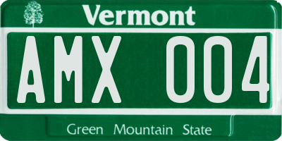 VT license plate AMX004