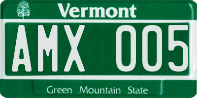 VT license plate AMX005