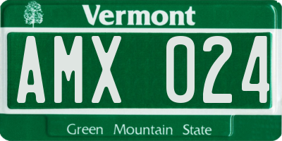 VT license plate AMX024