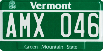 VT license plate AMX046