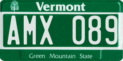 VT license plate AMX089