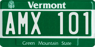 VT license plate AMX101