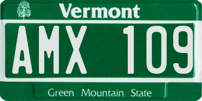 VT license plate AMX109
