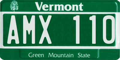 VT license plate AMX110