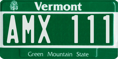 VT license plate AMX111