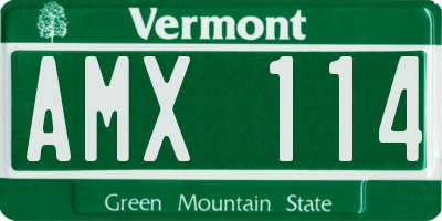 VT license plate AMX114