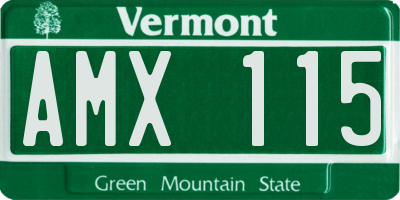 VT license plate AMX115