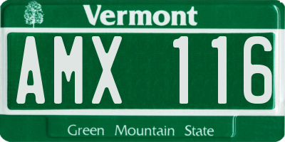 VT license plate AMX116