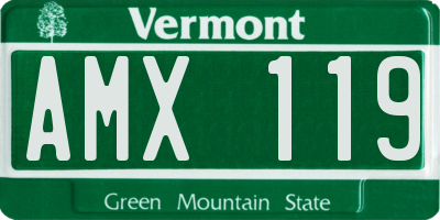 VT license plate AMX119