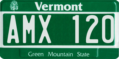 VT license plate AMX120