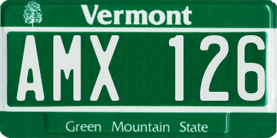 VT license plate AMX126