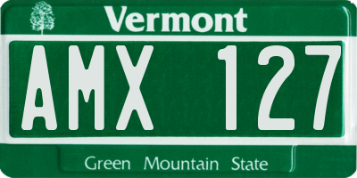 VT license plate AMX127