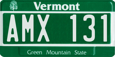 VT license plate AMX131