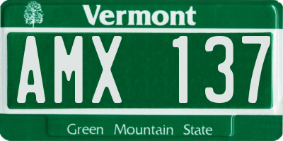 VT license plate AMX137