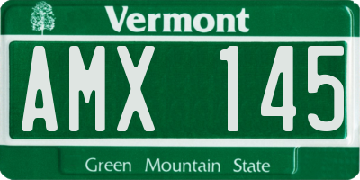 VT license plate AMX145