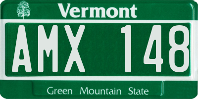 VT license plate AMX148