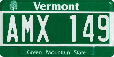 VT license plate AMX149