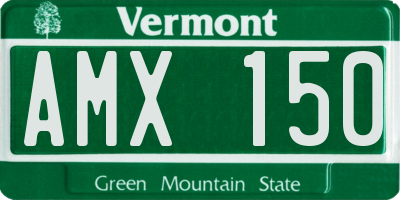 VT license plate AMX150