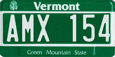 VT license plate AMX154
