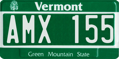 VT license plate AMX155
