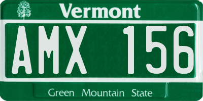 VT license plate AMX156