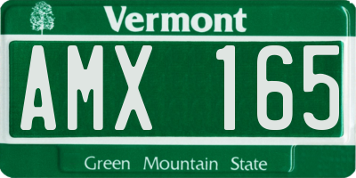 VT license plate AMX165