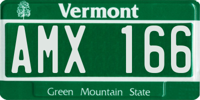 VT license plate AMX166