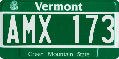 VT license plate AMX173