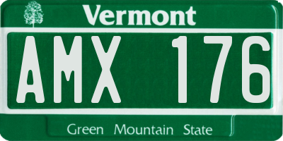 VT license plate AMX176
