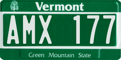 VT license plate AMX177