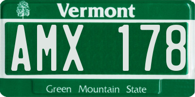 VT license plate AMX178