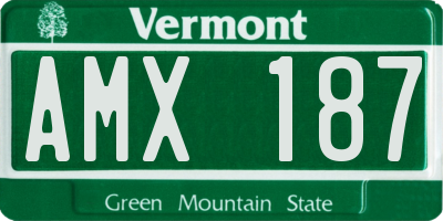 VT license plate AMX187