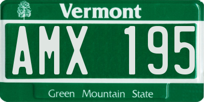 VT license plate AMX195