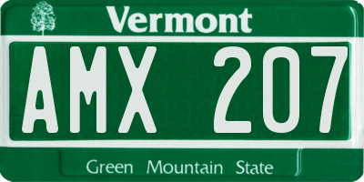 VT license plate AMX207